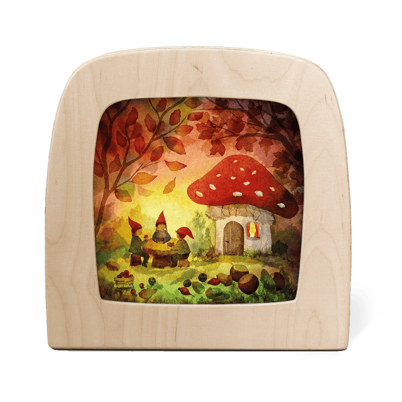 Vogel Geluk - Gnome Picnic Silhouette - Toverlux - Toverlux